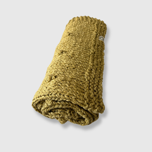 Bobble Blanket - Pale Mustard