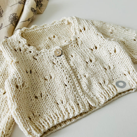 Pointelle Cardigan - Vanilla