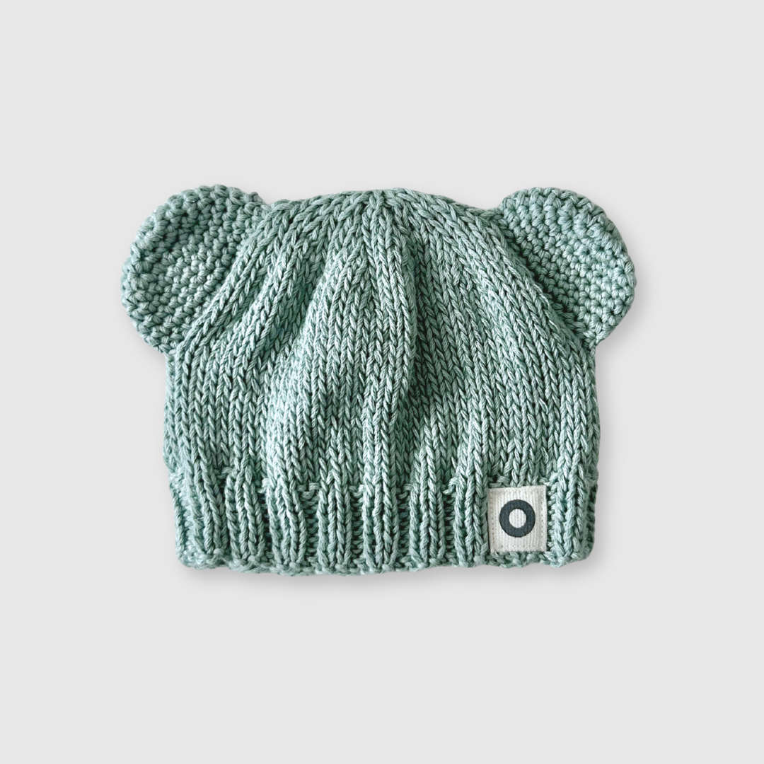 Bear Beanie - Pale Olive