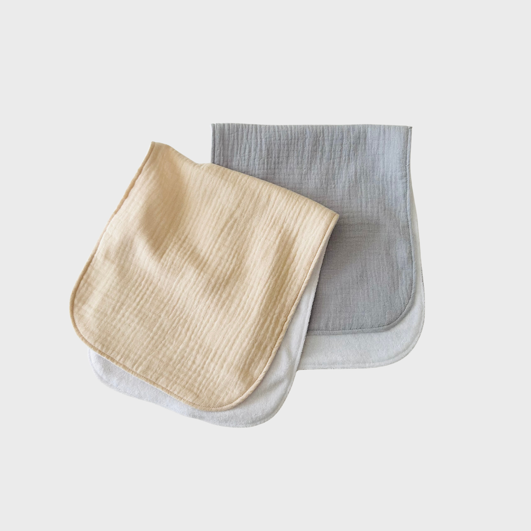 Burp Cloths - Pack of 2 - Dusty Blue