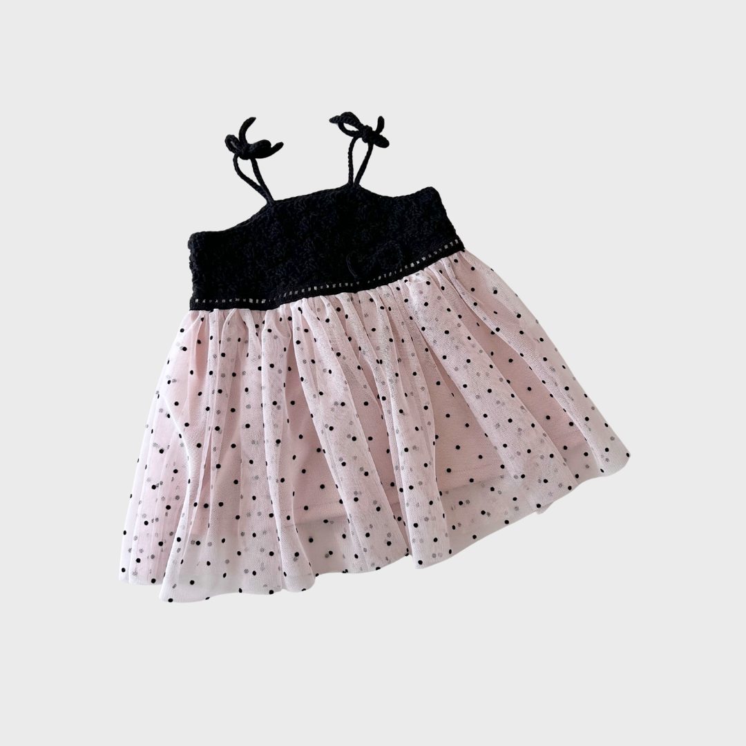 Emily Dress - Pale Pink & Black