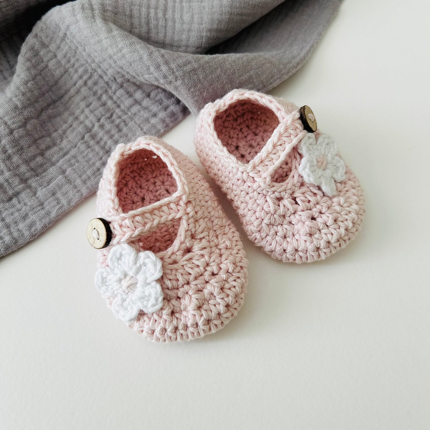 Daisy Bootees - Blush