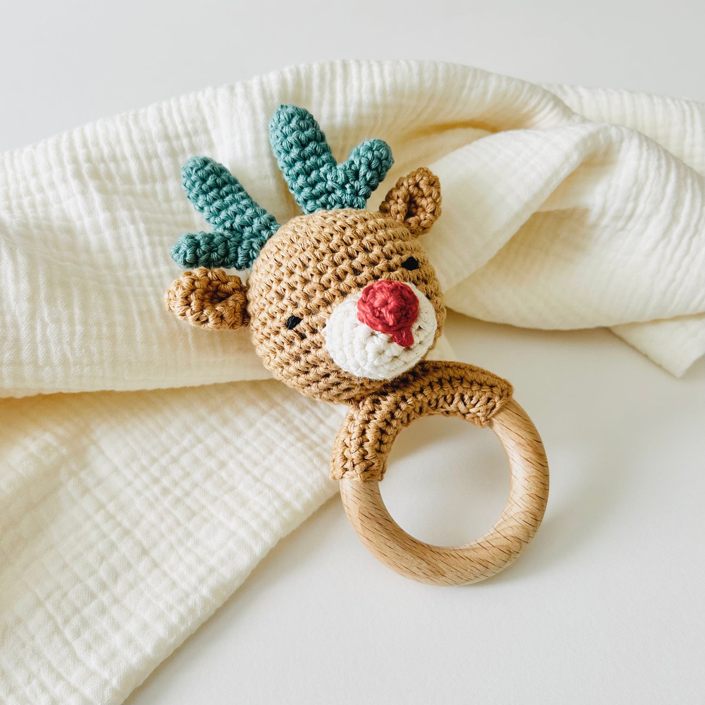 Reindeer Rattle Teether