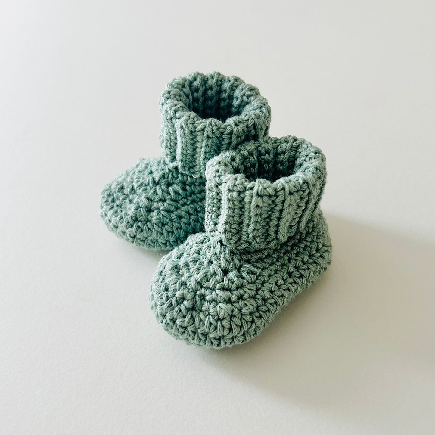 Ribbed Bootees - Pale Olive