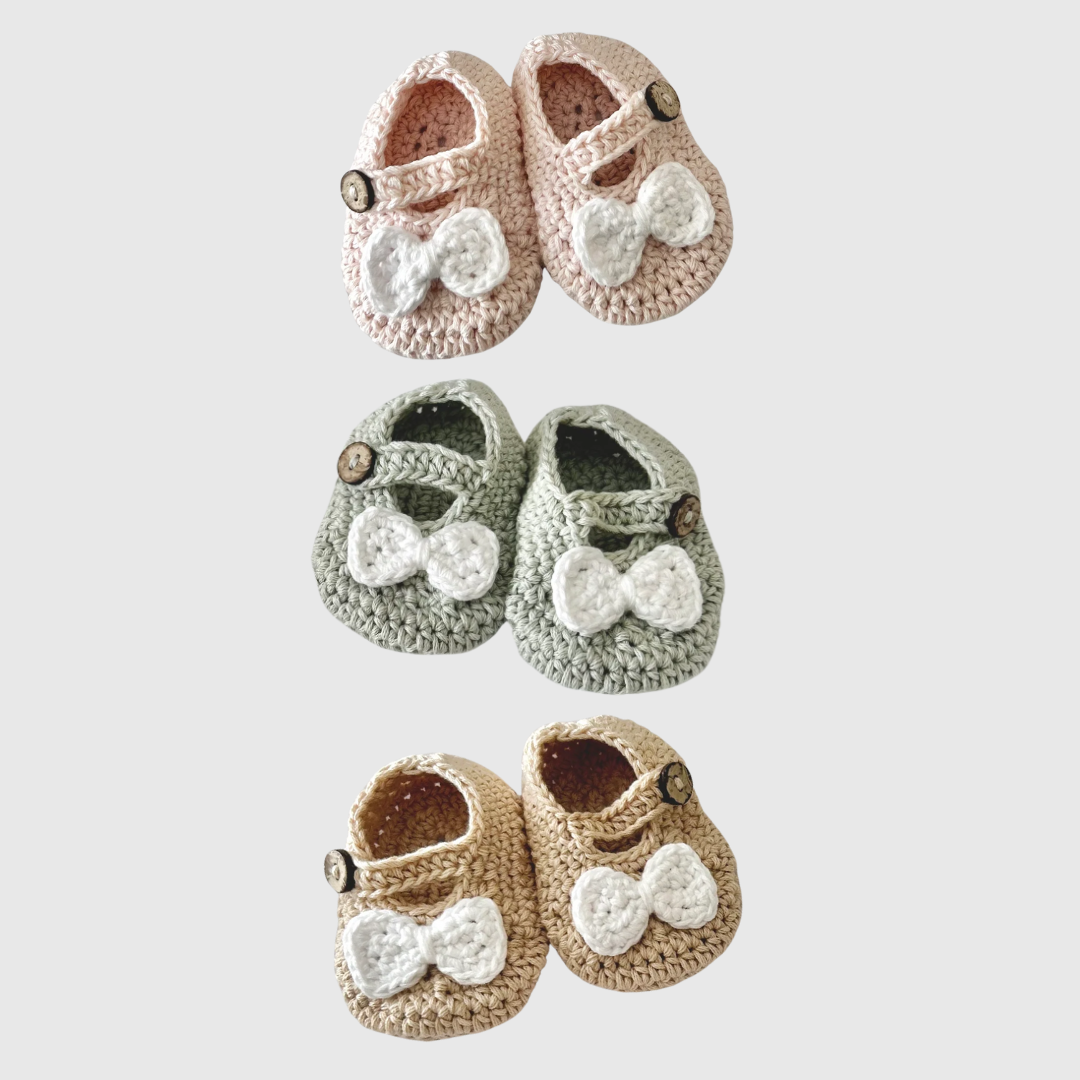 Baby Bow Bootees
