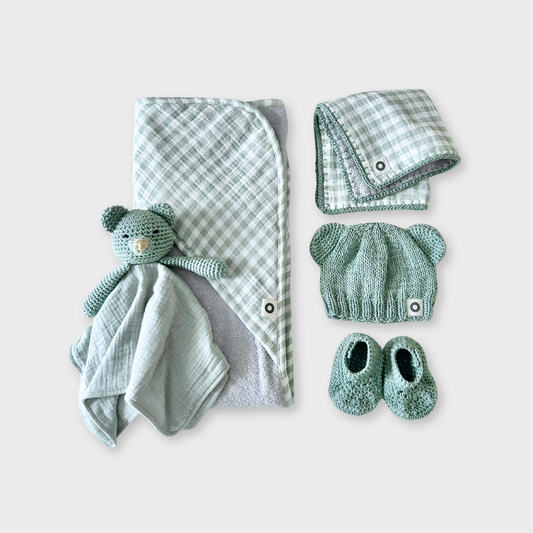 Cuddle Bear Gift Box - Pale Olive