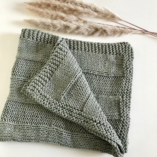 Ribbed Baby Blanket - Slate