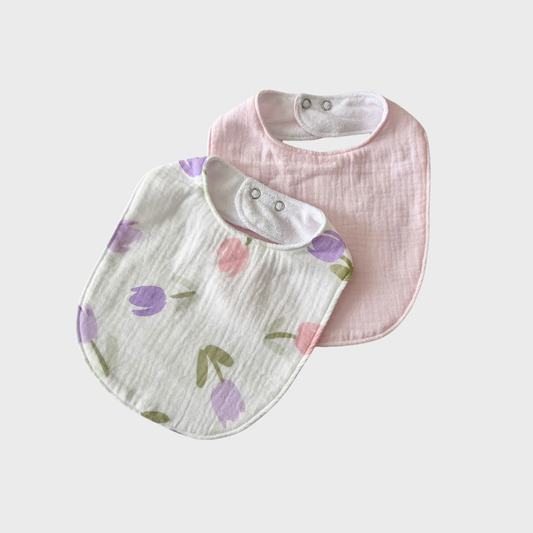 Baby Bibs - Pack of 2 - Tulips