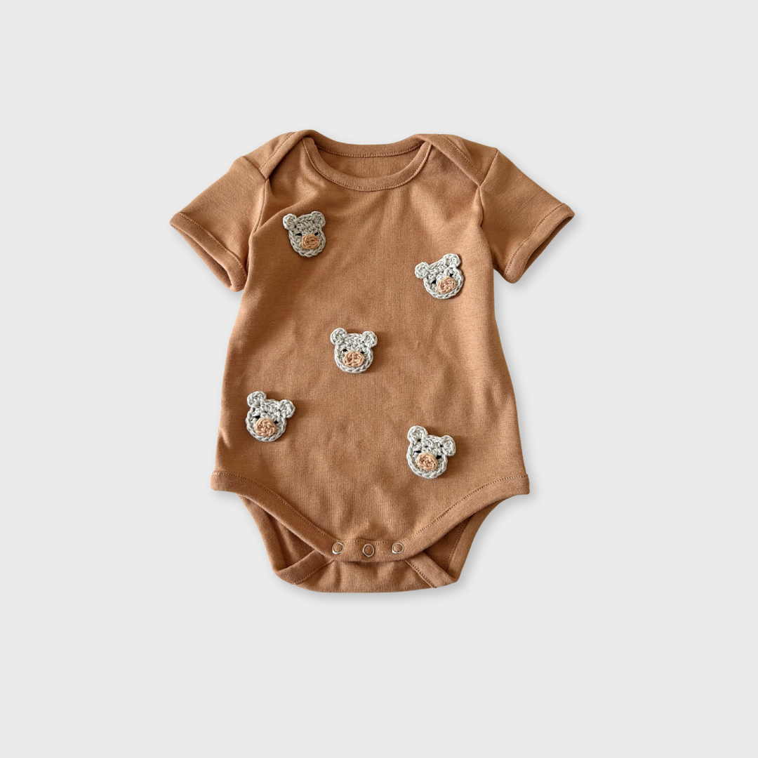 Baby Bear Bodysuit - Camel