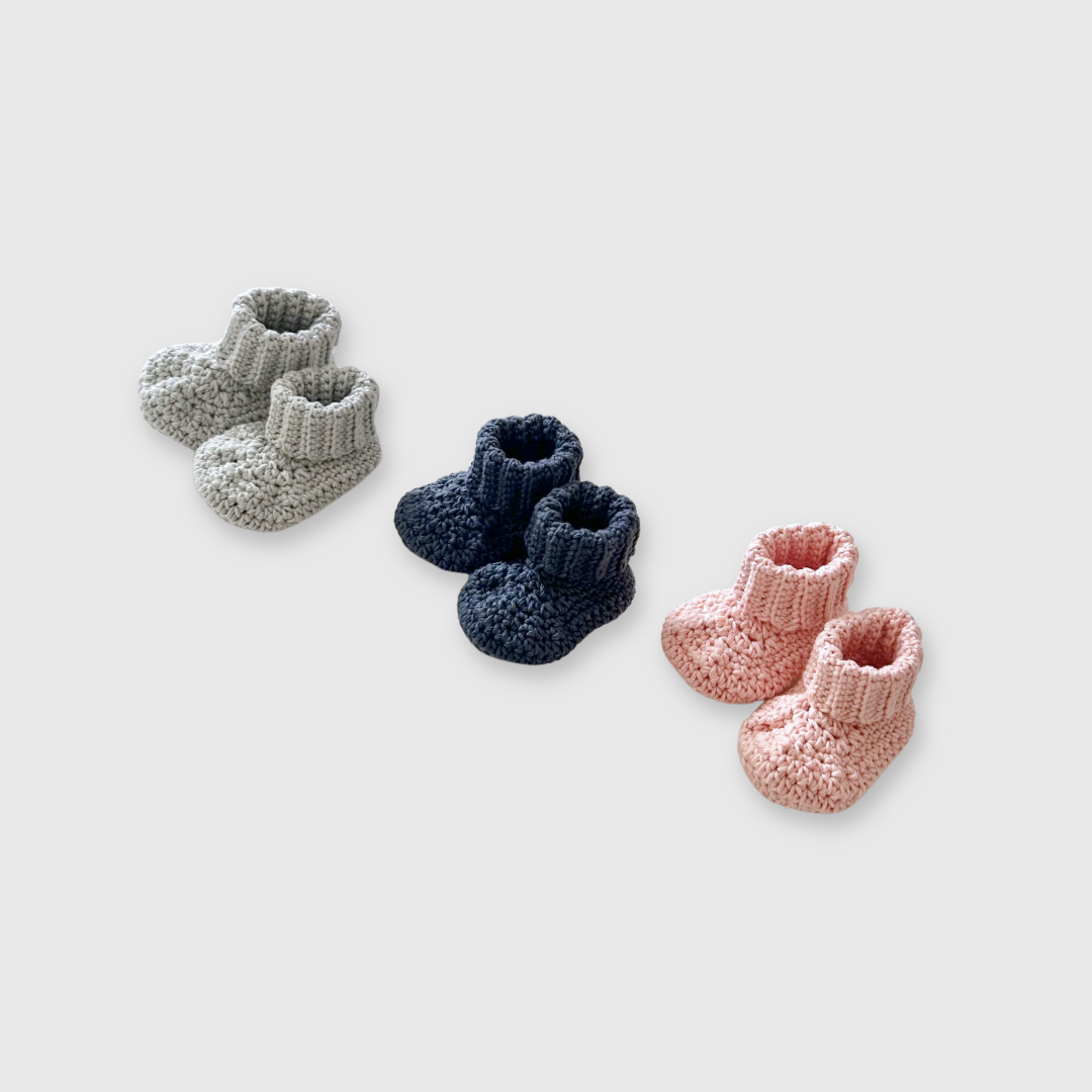 Ribbed Bootees