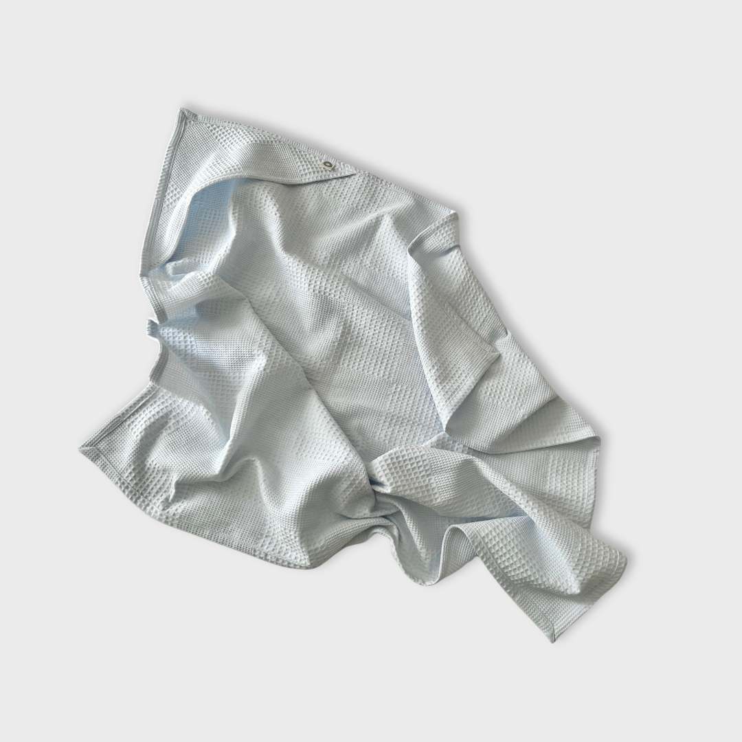 Waffle Weave Hooded Towel - Cloud