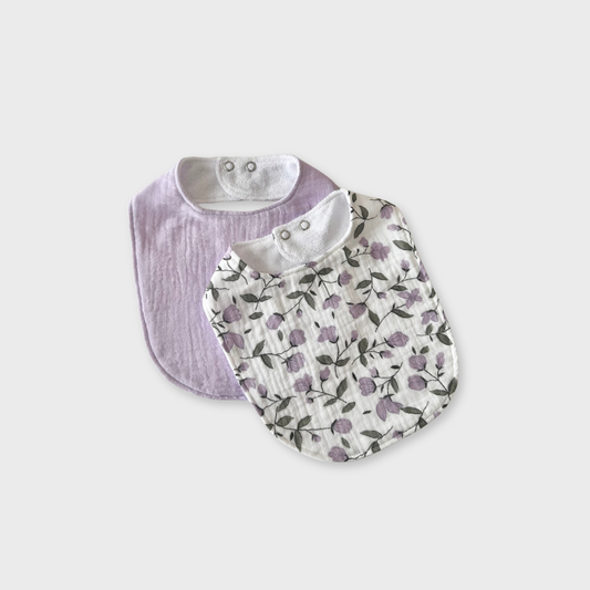 Baby Bibs - Pack of 2 - Lilac Meadow