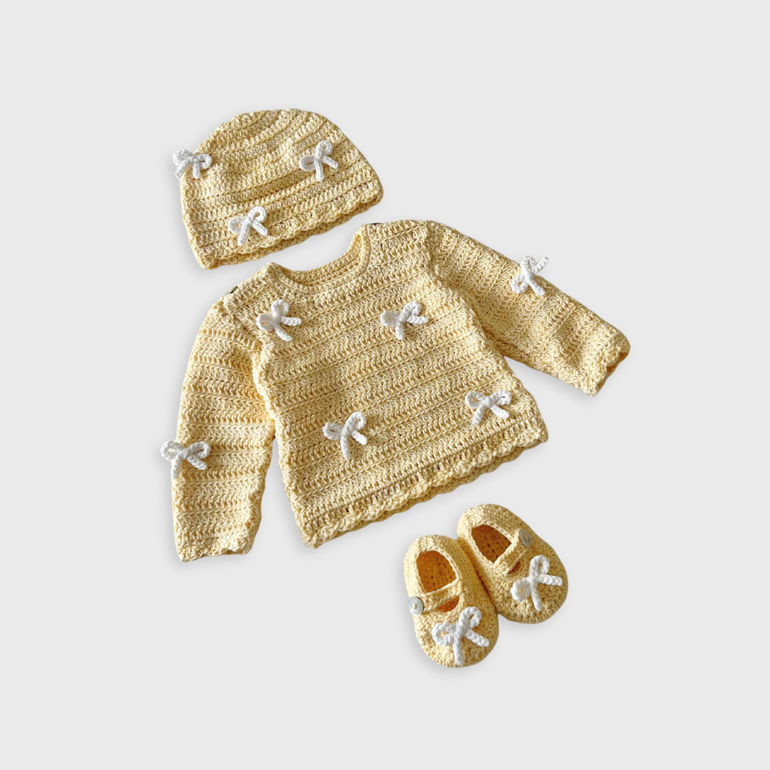 Baby Bow Gift Box - Daffodil