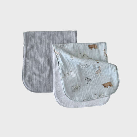 Burp Cloths - Pack of 2 - Farm Animals
