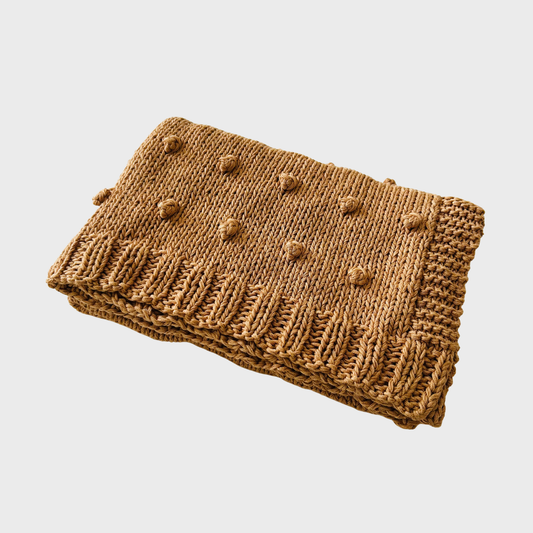 Bobble Blanket - Ochre
