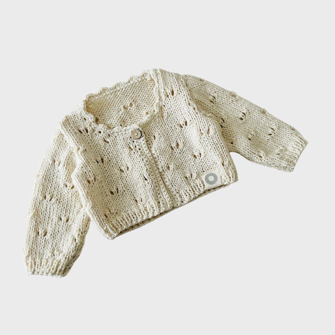 Pointelle Cardigan - Vanilla