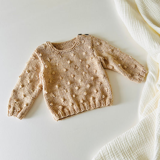 Bobble Cardigan - Biscuit