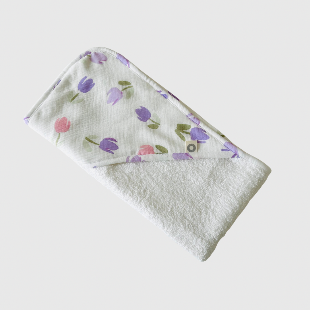 Hooded Towel - Tulips