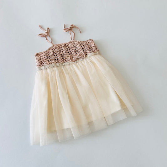 Bow Dress - Fawn & Vanilla
