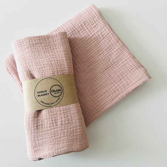 Muslin Blanket - Dusty Pink