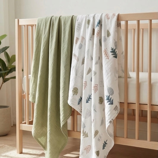 Bamboo Muslin Blankets - Pack of 2 - Forest