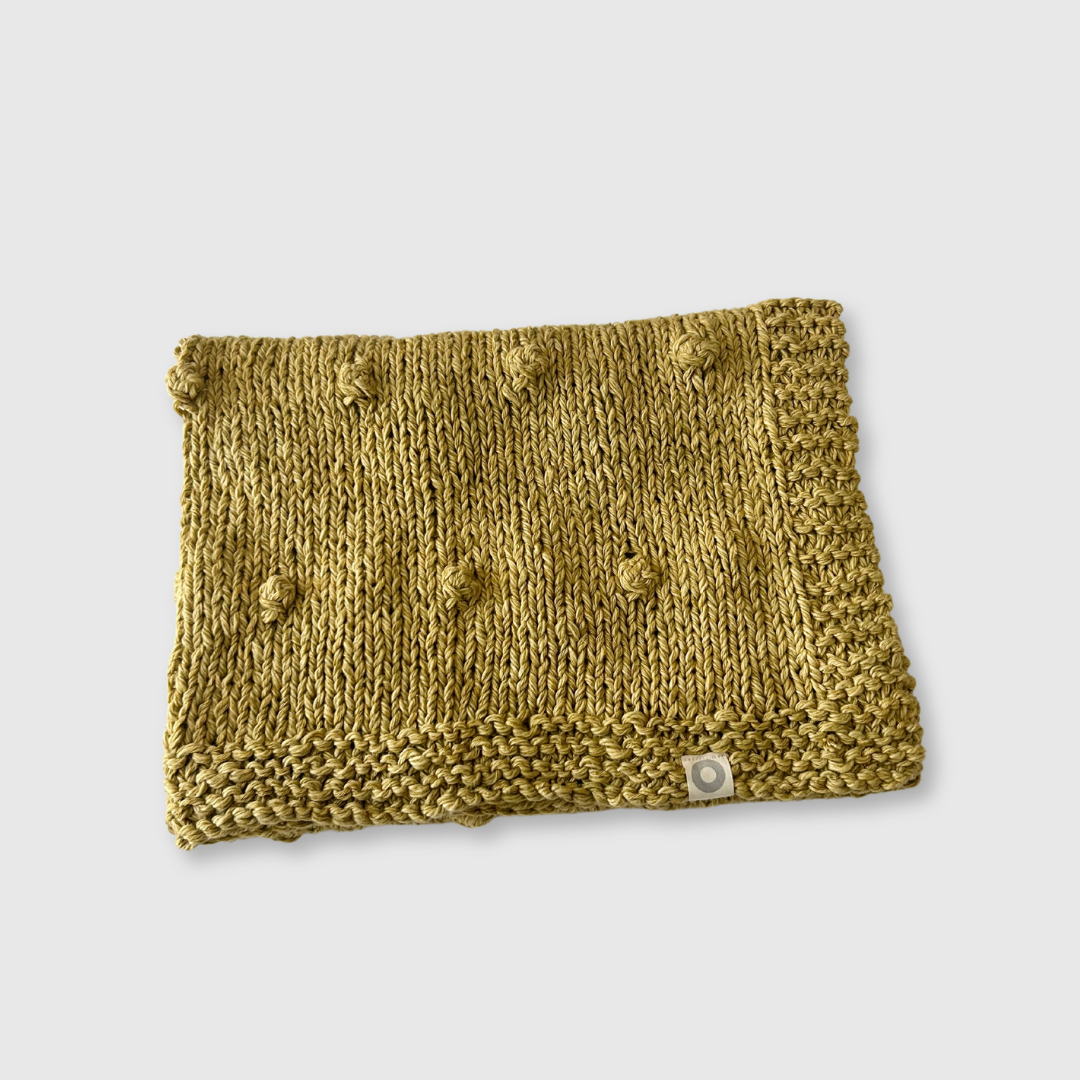 Bobble Blanket - Pale Mustard