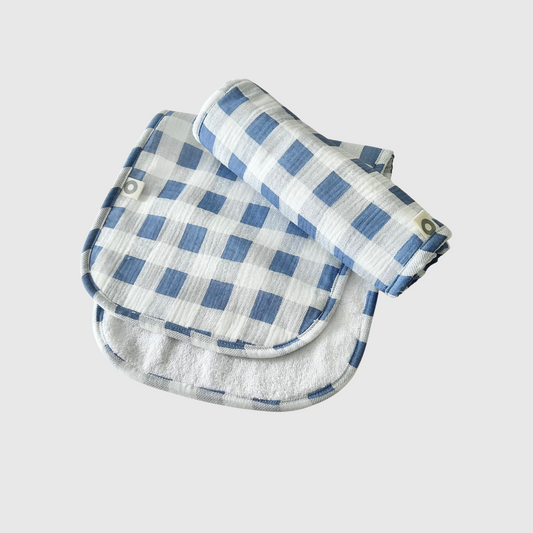 Burp Cloth - Denim Plaid