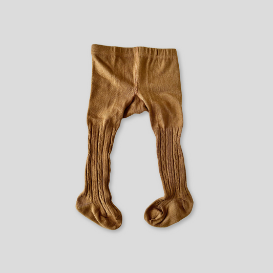 Cable Tights - Camel