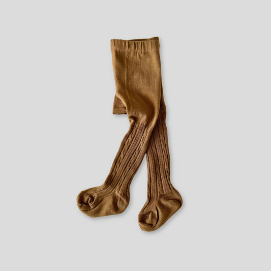 Cable Tights - Camel