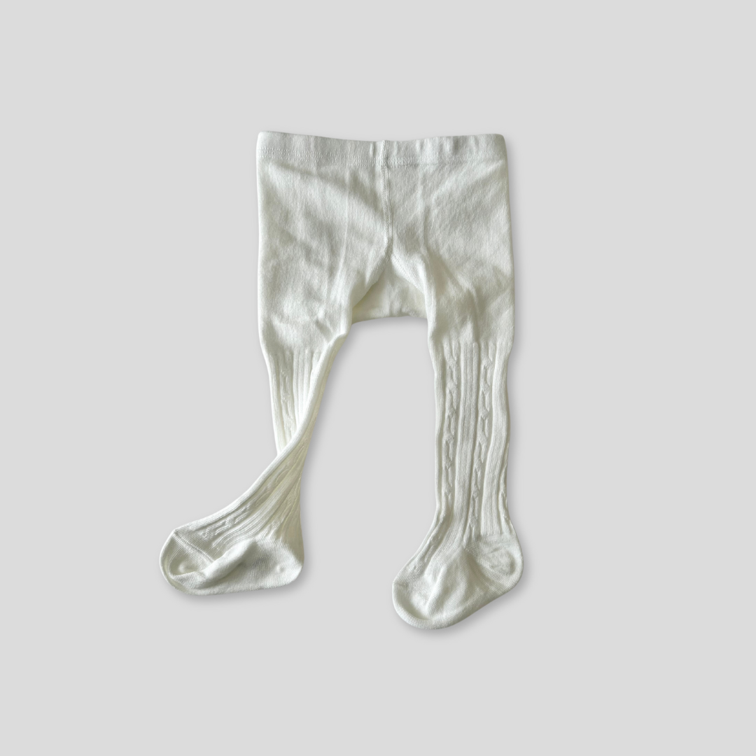 Cable Tights - Milk