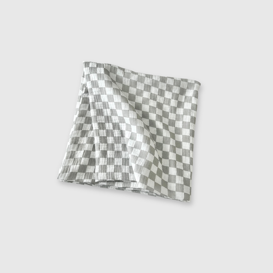 Muslin Blanket - Grey Check
