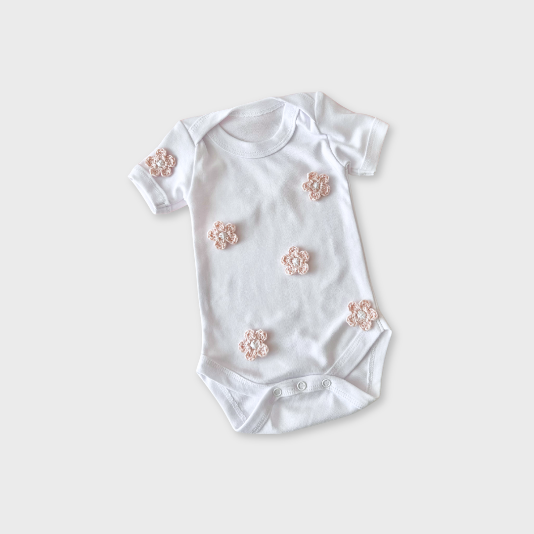 Daisy Bodysuit - White & Blush