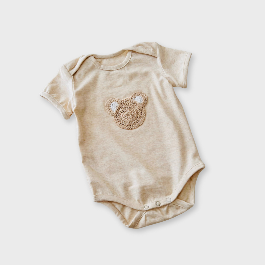 Baby Bear Bodysuit - Biscuit
