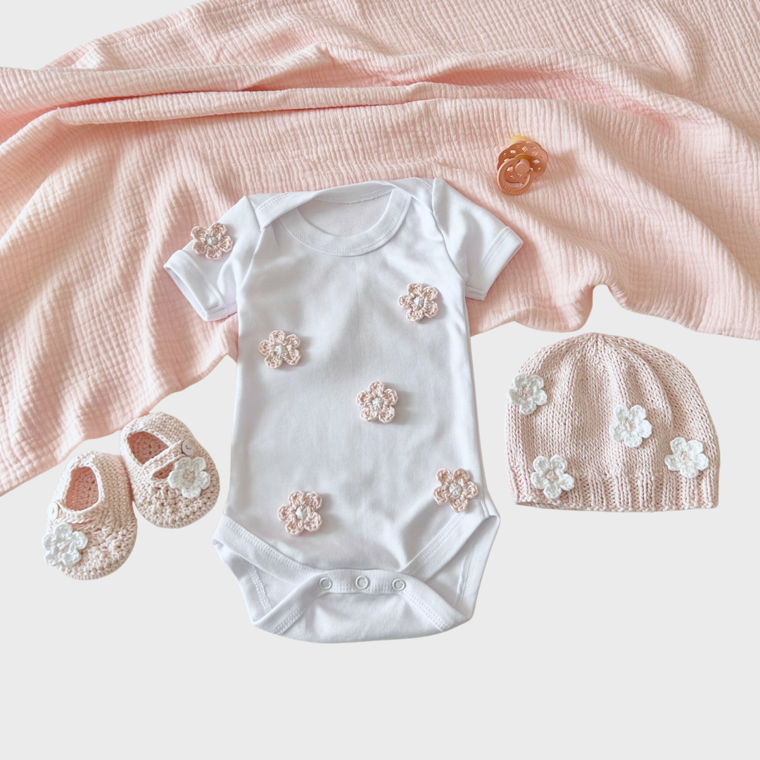 Daisy Bodysuit - White & Blush