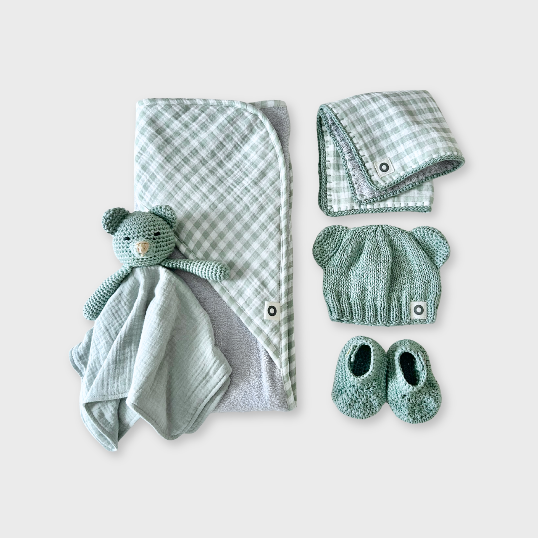 Cuddle Bear Gift Box - Pale Olive