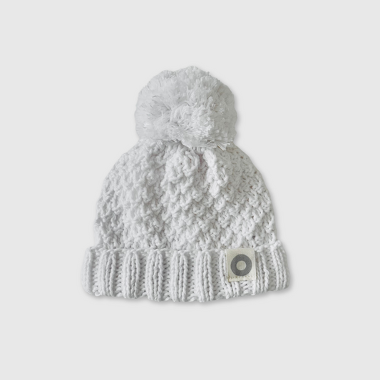 Waffle Beanie - White