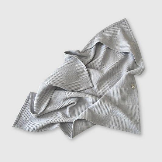 Waffle Weave Hooded Towel - Grey