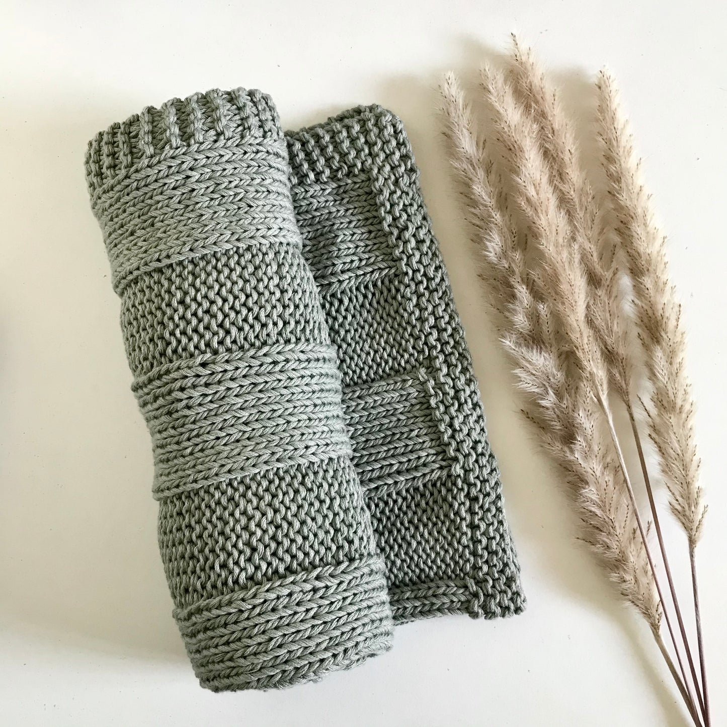 Ribbed Baby Blanket - Slate